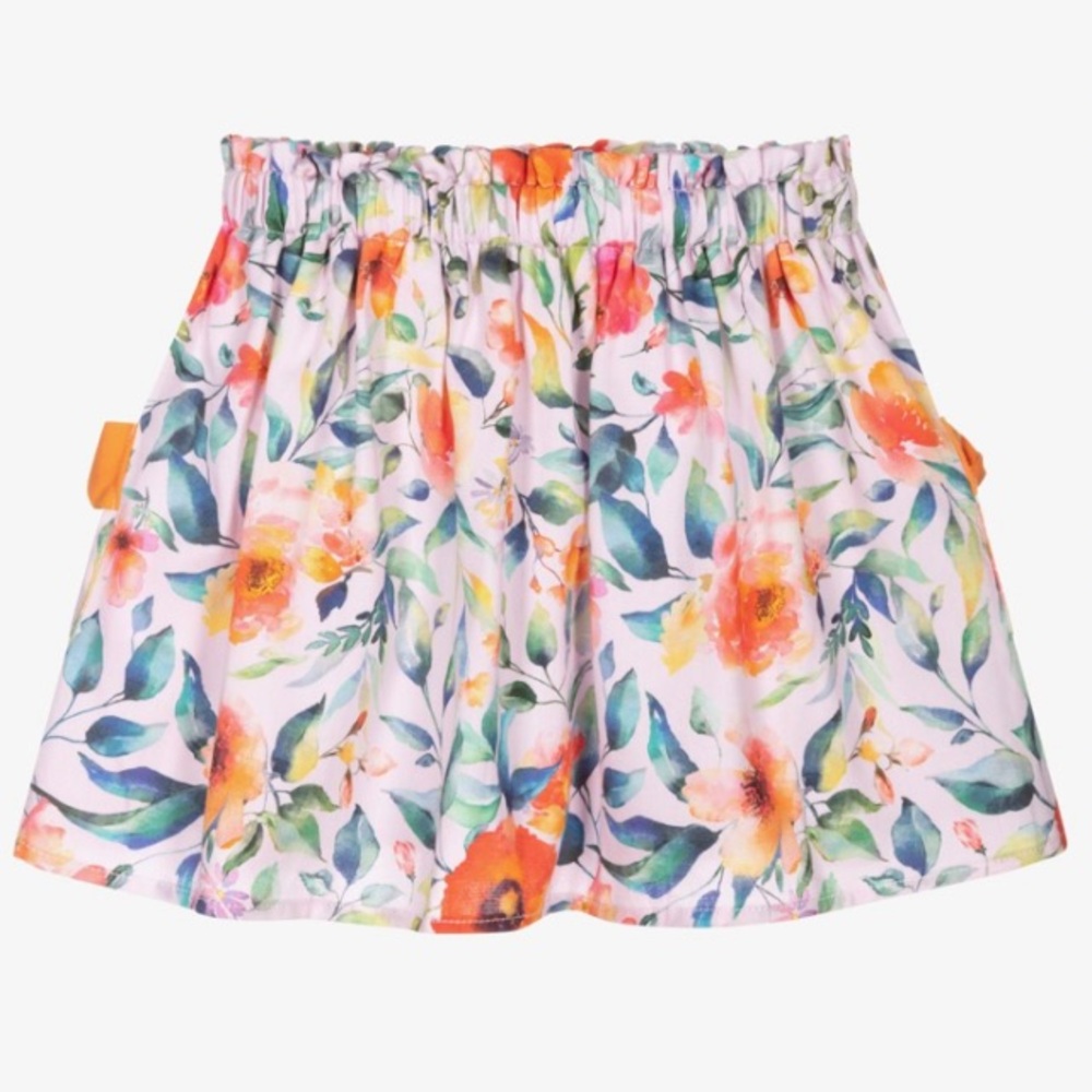 Tutto Piccolo Pink Floral Skirt - Picture 2 of 3